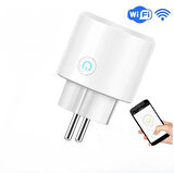 Mini Elektrik Wifi Akıllı Priz Soket Duvar Çok Uzaktan Kumanda  Akıllı Yaşam Beyaz 