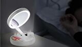 TechTic Katlanabilir Yuvarlak 360° Dönebilen Mike Up Mirror LED Işıklı 10X Çift Taraflı USB + Pilli Makyaj Aynası