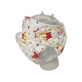 BEZHANE Baby YBB Yıkanabilir Bebek Bezi Cepli Sarı Kırmızı Yıldızlı Desen(3kg-12kg)