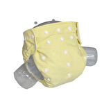 BEZHANE Baby YBB Yıkanabilir Bebek Bezi Cepli Sarı Renk Çıt Çıtlı(8kg-18kg)
