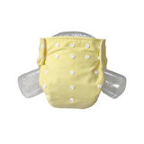 BEZHANE Baby YBB Yıkanabilir Bebek Bezi Cepli Sarı Renk Çıt Çıtlı(8kg-18kg)