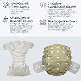 BEZHANE Baby YBB Yıkanabilir Bebek Bezi Cepli Haki Renk Çıt Çıtlı(8kg-18kg)