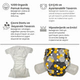BEZHANE Baby YBB Yıkanabilir Bebek Bezi Petek Desen Çıt Çıtlı(3kg-12kg)