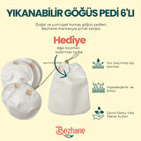 BEZHANE Yıkanabilir 6'lı Kumaş Göğüs Pedi
