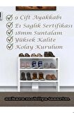 Raflı Beyaz Açık Ayakkabılık ayaklı