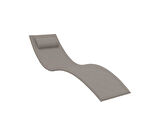 Omnipazar TRK-087 Siesta Minderli Yastıklı Lüks Ergonomik Slim Şezlong  Kum Gri
