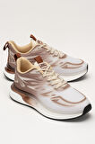 Erkek Günlük Koşu Yürüyüş Spor Ayakkabı KAHVERENGİ - BEYAZ