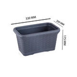 Omnipazar SO-HB01A Askılı Hasır Desen Balkon Saksı 6.5 Litre No 1
