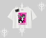 Oversize Crop Tshirt Heroic Anime Girl Japon Stil Grafik Baskılı