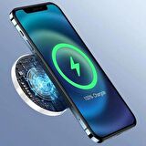 Polham Ultra İnce Mıknatıslı 15W Kablosuz Şarj Wireless Şarj İphone 12 Pro 11 Pro Kablosuz Şarj