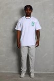 Erkek Baskılı T-Shirt Kısa Kol Bisiklet Yaka Regular Fit Rahat Kalıp Günlük Tişört - Beyaz