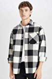 DeFacto Regular Fit Kareli Oduncu Uzun Kollu Gömlek D3298AX24WNBK81