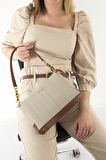 Kadın Postacı Çantası 910-33602 SİLVER POLO ÇAPRAZ Kadın ÇANTASI M132 BEJ-MAT TABA