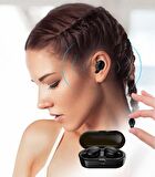 Coofbe Bluetooth Vers.5.0 Dijital Ekranlı Şarj Kutulu Bluetooth Kulaklık Suya Dayanıklı Dokunmatik