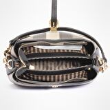 Silver Polo  Kadın Omuz Çantası 974-33661 SILVER POLO Kadın ÇANTASI M80 KAHVE-MAT SİYAH