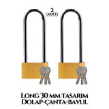 Findit Long 30 mm Dolap Çanta Bavul Kilidi 2 ADET