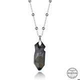 Swarovski Crystal Taşlı Top Zincir Gümüş Kadın Kolye