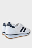 Erkek Cilt Günlük Rahat Spor Ayakkabı  BEYAZ - LACİVERT