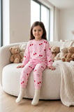 Kız Çocuk Pamuklu  Desenli Pijama Takım TKM1018