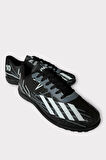 Erkek Futbol Halı Saha Ayakkabısı SİYAH BEYAZ