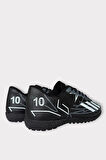 Erkek Futbol Halı Saha Ayakkabısı SİYAH BEYAZ