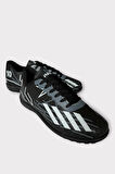 Erkek Futbol Halı Saha Ayakkabısı SİYAH BEYAZ