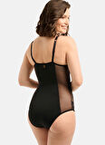 Sans Complexe Klasik Yaka Siyah Kadın Body 20564