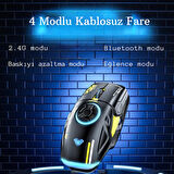 Monozone  Aula H530 Gaming Mouse Stres Çarkı Oyuncu Mouse Fare Rgb Kablosuz Wireless Matte