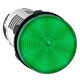 XB7EV03BP, yuvarlak pilot ışığı Ø 22 - yeşil - entegre LED - 24 V - vida kelepç terminali