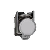 XB4BVB1, 24V entegre LED'li beyaz eksiksiz pilot ışığı Ø22 düz lens