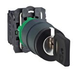 Schneider XB5AG33, Kilitli Buton, 2NA, 2-0-1 Aç-Kapa, 22mm, Plastik Gövdeli