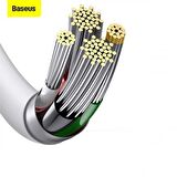 Baseus Super Şarj 1Mt 2.4A Ultra Hızlı İphone Şarj Kablosu 480MB/sn İphone 11 12 13 14 Pro Max Şarj