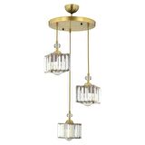 Brandy Eskitme 3 Lü Yuvarlak Sakıt Kristalli Taşlı Modern Tasarım Kristal Salon Avize