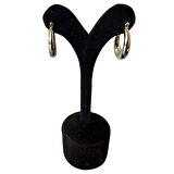 Uretti - İREM 3914 8388 Gümüş Renk Modern Halka Küpe