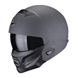 Scorpion EXO COMBAT 2 Graphite Modüler Motosiklet Kaskı Koyu Gri