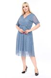 Kruvaze Yaka Büyük Beden Yazlık Elbise 33D-2502