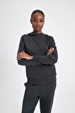 DeFactoFit Standart Fit Kapüşonlu Skuba Dalgıç Kumaş Sporcu Basic Düz Sweatshirt C2290AX24SPAR231