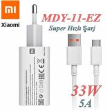 Xiaomi 33W Hızlı Şarj Cihazı MDY-11-EZ Type-C şarj kablosu Redmi Mi Telefon Uyumlu şarj Kablosu 6A 