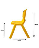 1.Kalite Kırılmaz Çocuk Sandalyesi – Kreş ve Anaokulu Sandalyesi Sarı 2 Adet