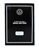 10 Ders Yoklamalı Ders Defteri 28x41 Siyah Plastik Kapak