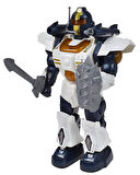 Ctoys Işıklı Sesli ve Roket Atan Savaşçı Beyaz Robot 6051
