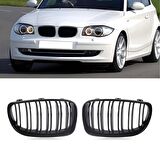 S-Dizayn Bmw 1 Serisi E81/E87 Ön Panjur Böbrek Mat Siyah M1 Model 2008-2012