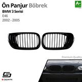 S-Dizayn Bmw 3 Serisi E46 Ön Panjur Böbrek Parlak Siyah Piano Black M3 Model 2002-2005