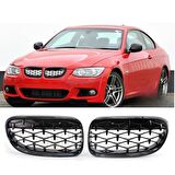 S-Dizayn Bmw 3 Serisi Coupe E92/E93 Coupe Ön Panjur Böbrek Parlak Siyah Piano Black Diamond Model 2010-2014