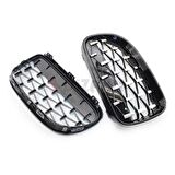 S-Dizayn Bmw 3 Serisi Coupe E92/E93 Coupe Ön Panjur Böbrek Parlak Siyah Çerçeveli Krom Diamond Model 2010-2014