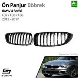 S-Dizayn Bmw 4 Serisi F32/F33/F36 Ön Panjur Böbrek Parlak Siyah Piano Black Düz Model 2012-2017