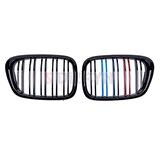 S-Dizayn Bmw 5 Serisi E39 Ön Panjur Böbrek Parlak Siyah Piano Black M Renkli M5 Model 1996-2003