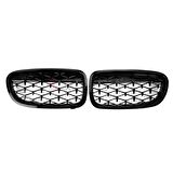 S-Dizayn Bmw 5 Serisi F10/F11/F18 Ön Panjur Böbrek Parlak Siyah Piano Black Diamond Model 2010-2016