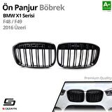 S-Dizayn Bmw X1 F48/F49 Ön Panjur Böbrek Parlak Siyah Piano Black M X1 Model 2016 Üzeri