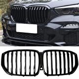 S-Dizayn Bmw X5 G05 Ön Panjur Böbrek Parlak Siyah Piano Black Düz Model 2018 Üzeri